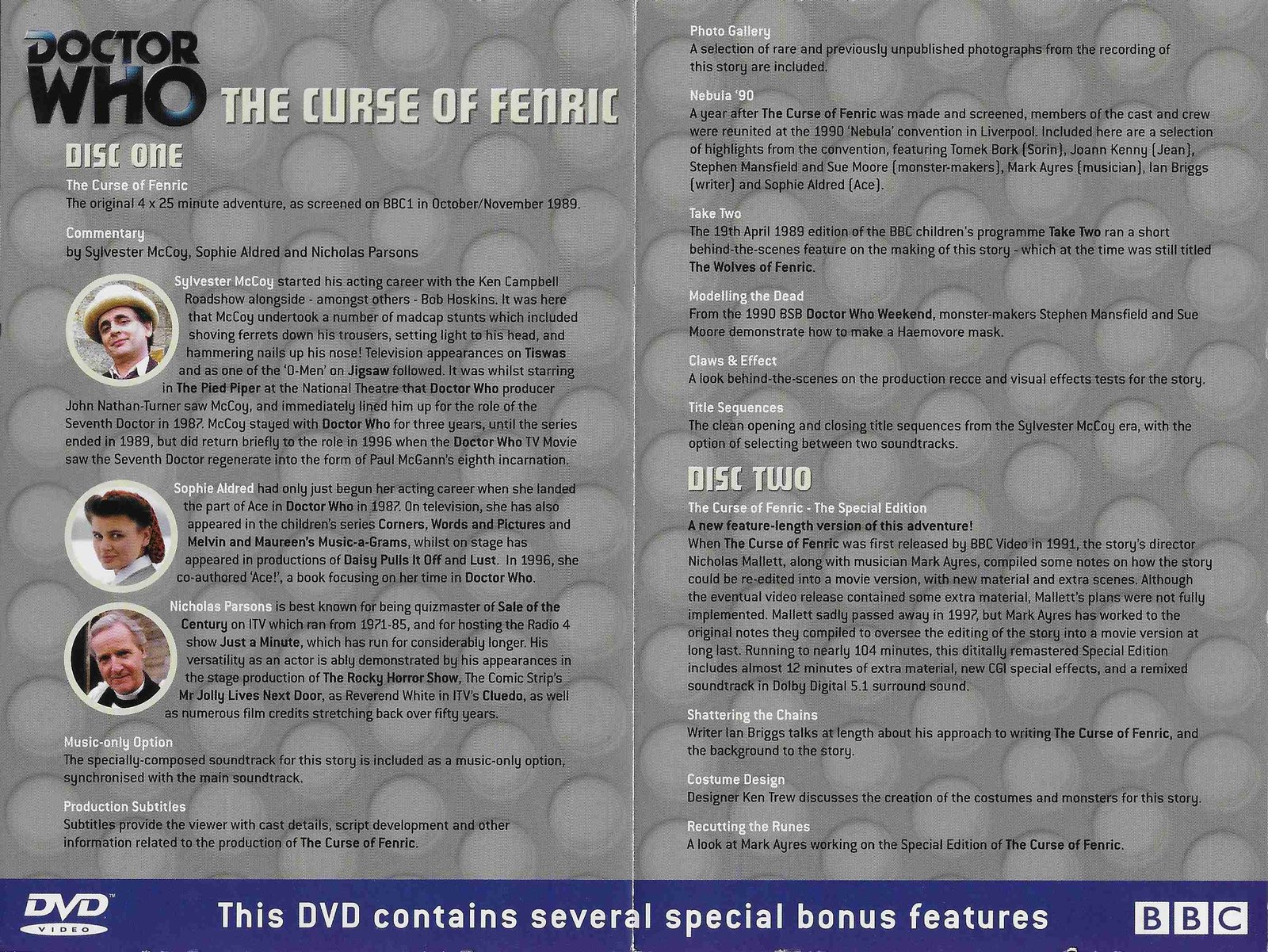 Inserts from BBCDVD 1154